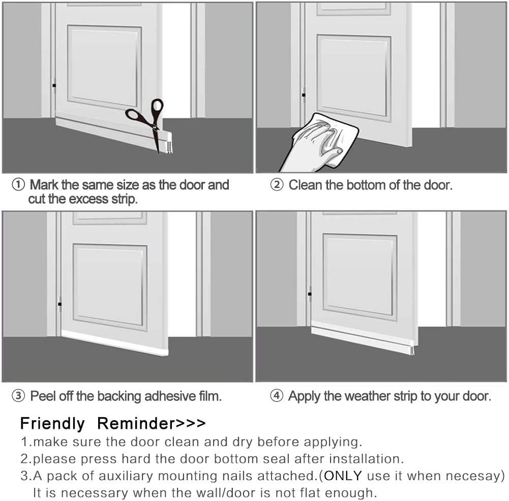 Sysmie Door Draft Stopper for Large Gaps Gray