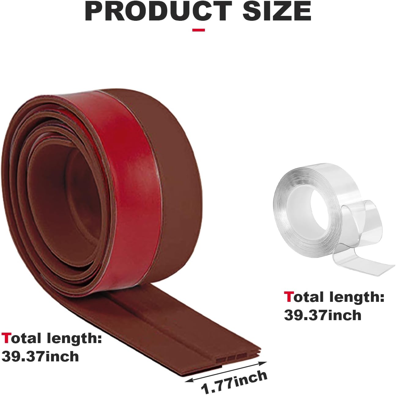Brown Door Draft Stopper Silicone Door Seal