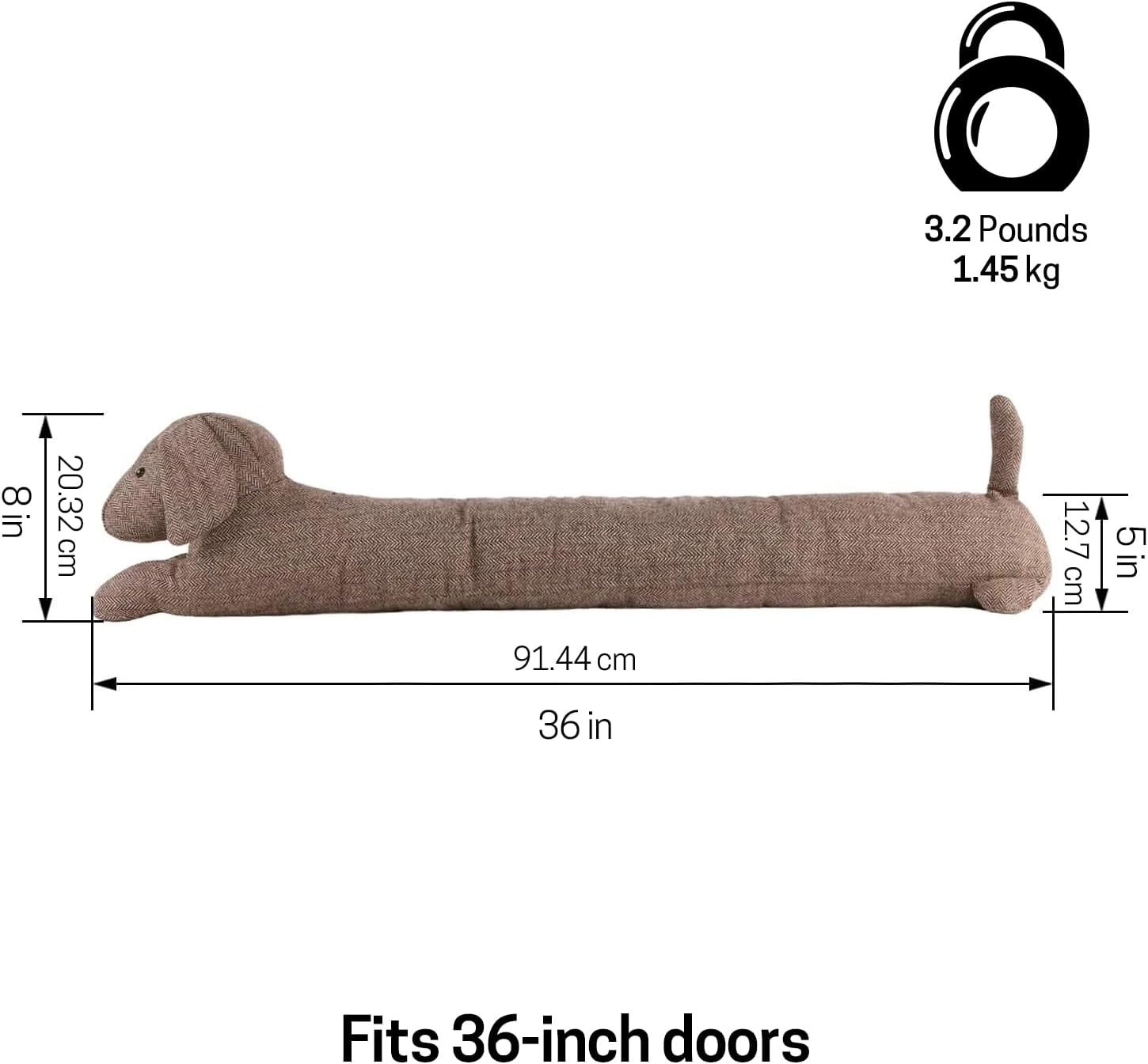 SWISSELITE 36 Inch Under Door Stopper with Animal Design