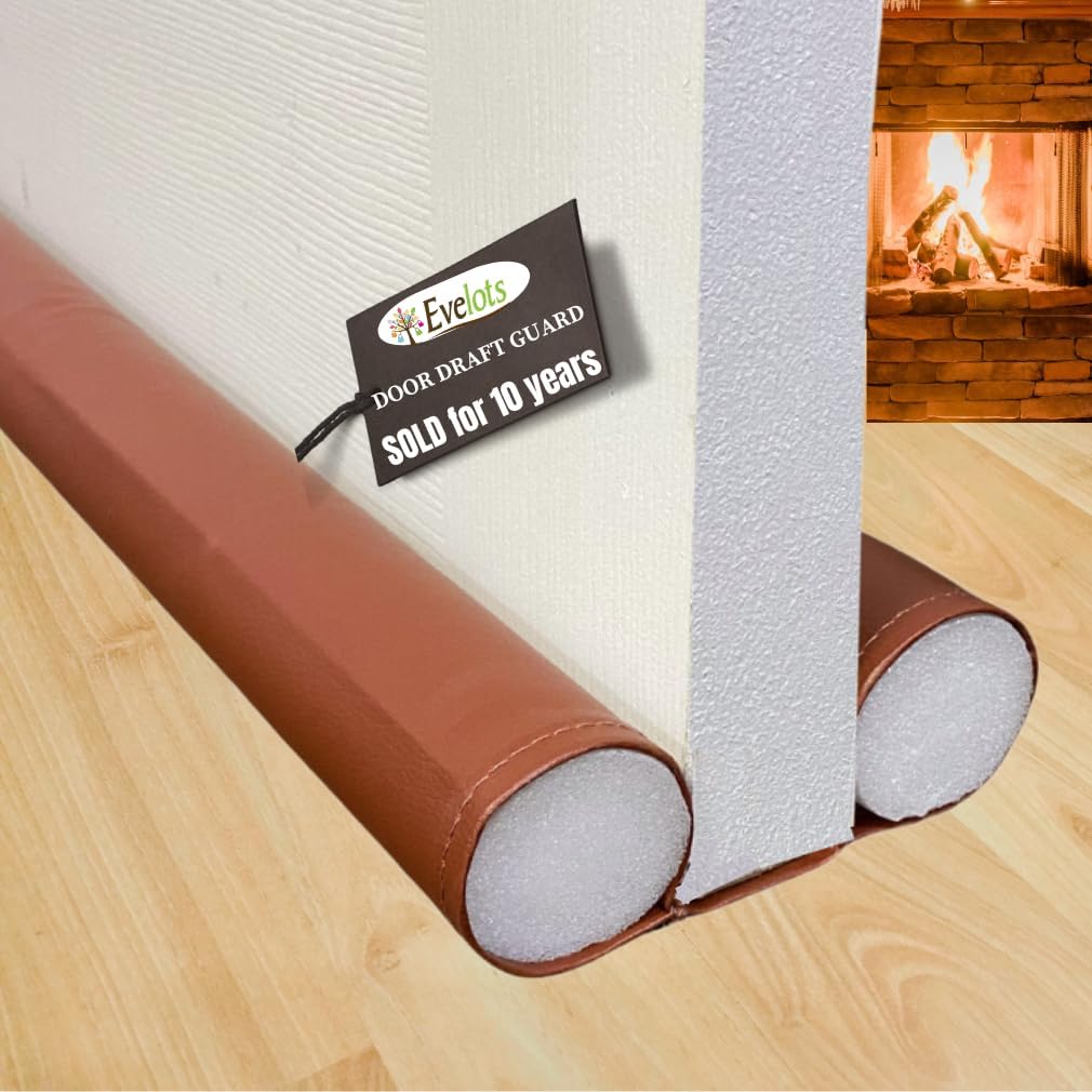 Evelots Door Draft Stopper 36 Inches Long Brown