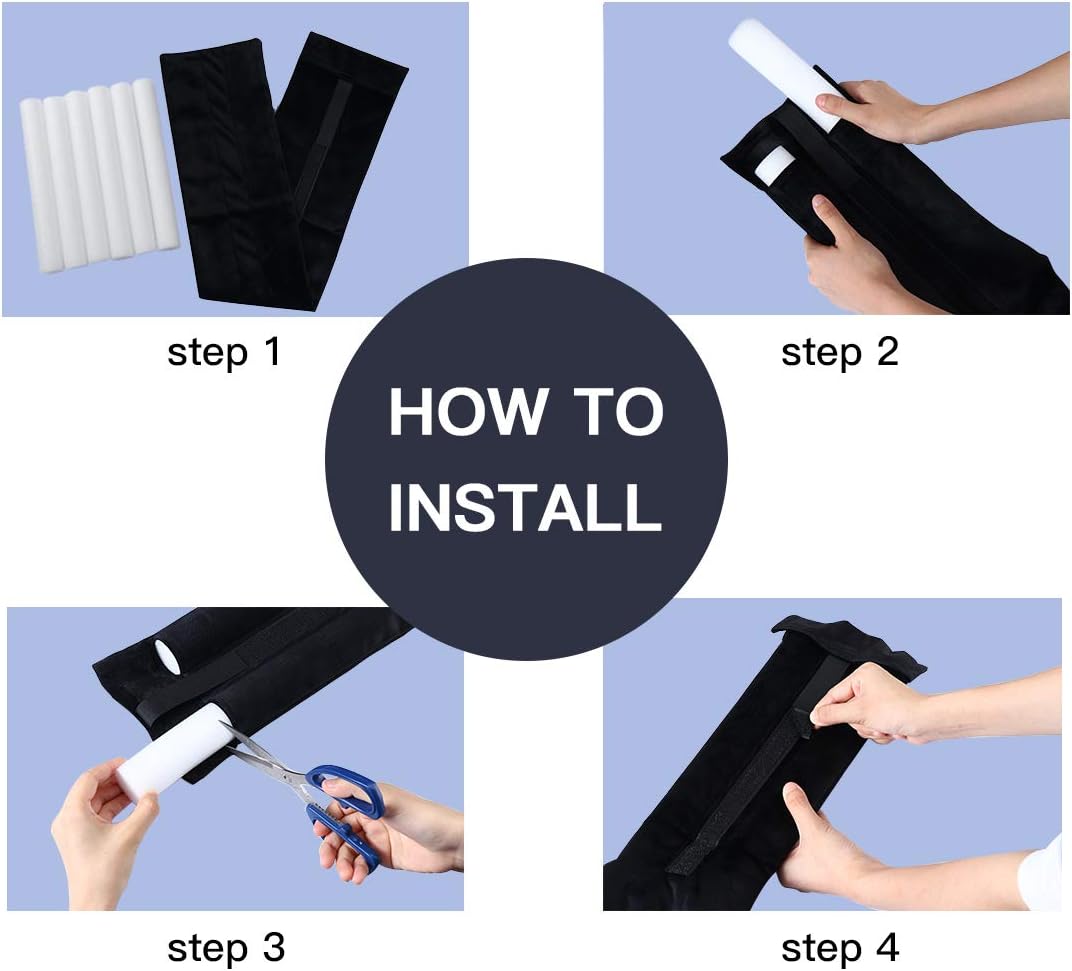 GDHOMM Door Sweep Weather Stripping Noise Blocker Adjustable 30-36 Inch Gap Filler Black