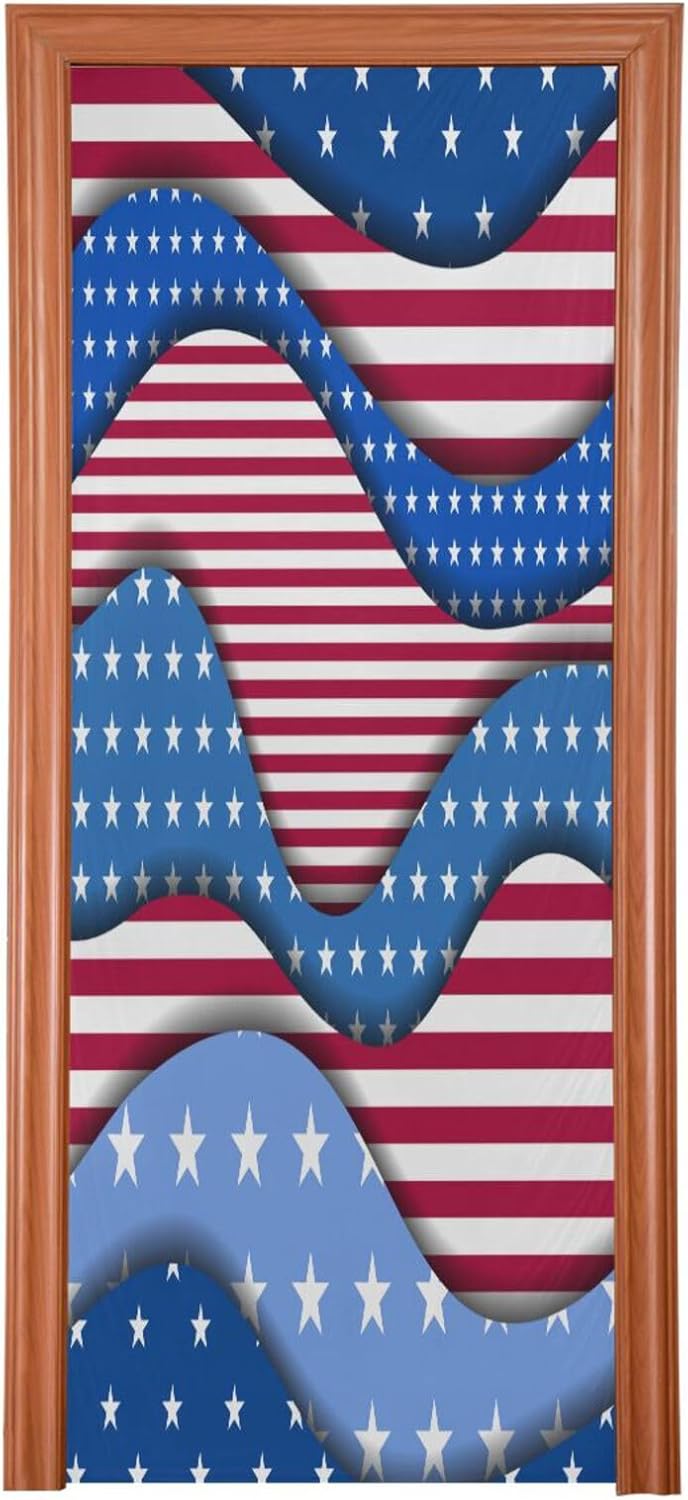 Susiyo Blue Patchwork Layered Halloween Door Decoration