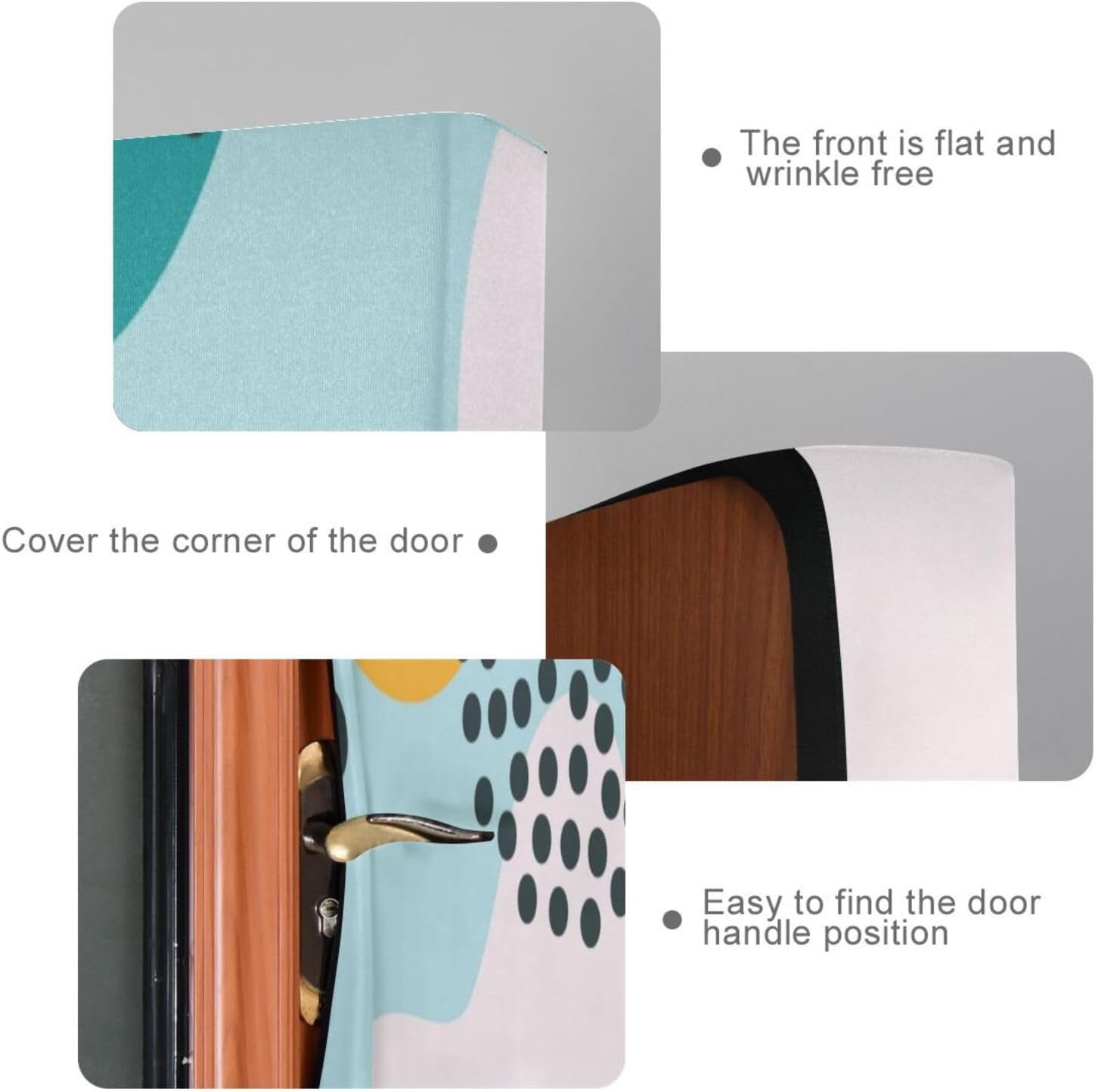 Susiyo Blue Abstract Halloween Door Cover 32x79 in