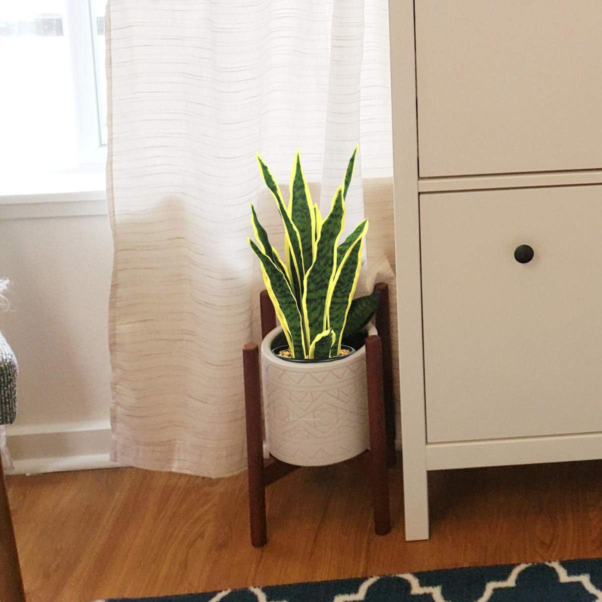 Beebel Artificial Snake Plant 22 Inch Potted Decor