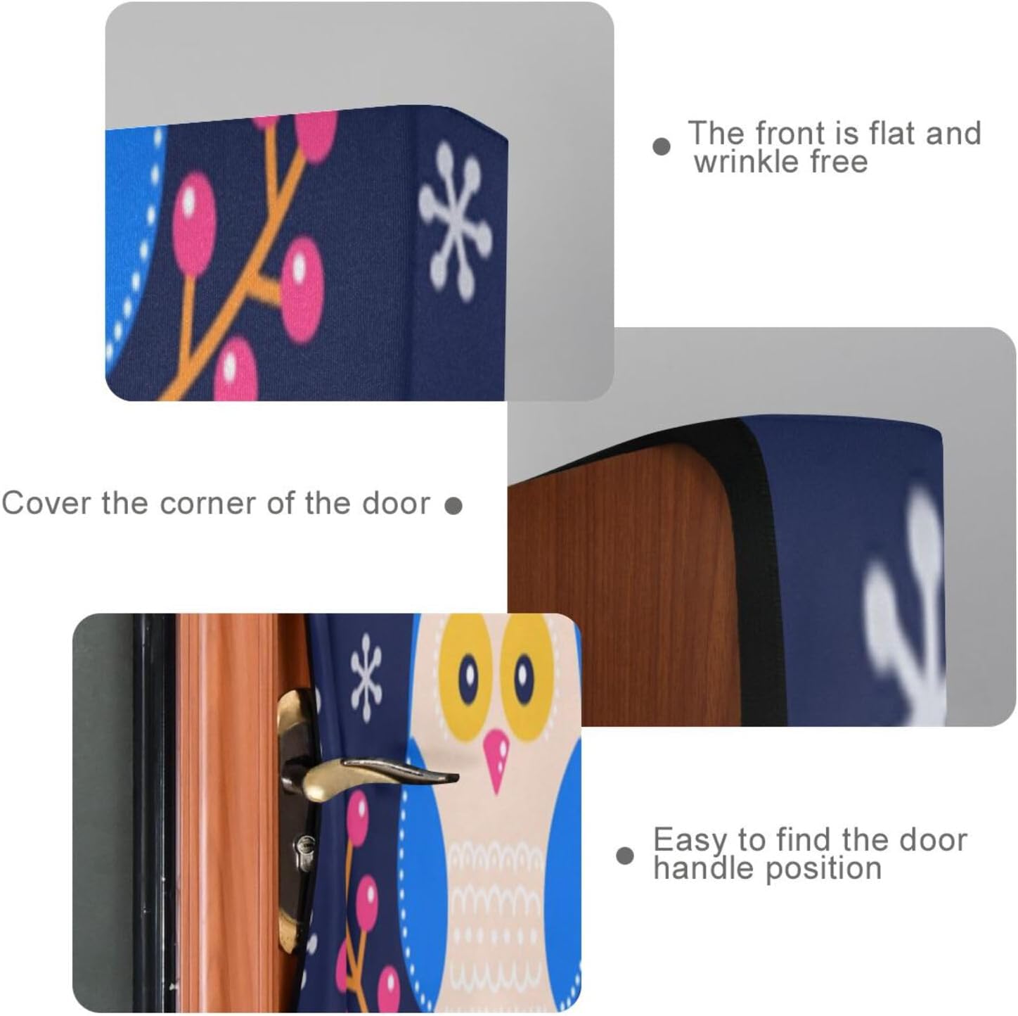 Susiyo Cute Flat Owls Halloween Door Cover