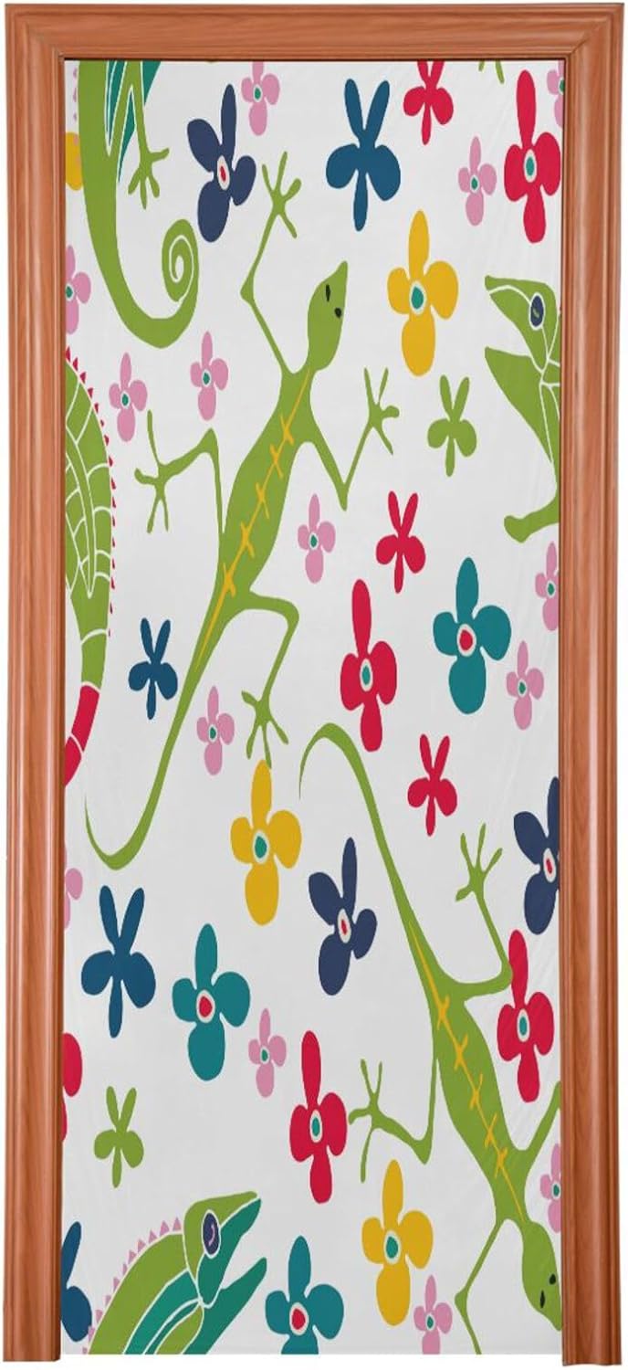 Susiyo Leaves Reptiles Halloween Door Cover