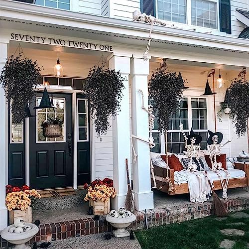 RECUTMS Black Artificial Hanging Plants 4PCS 33in Decor