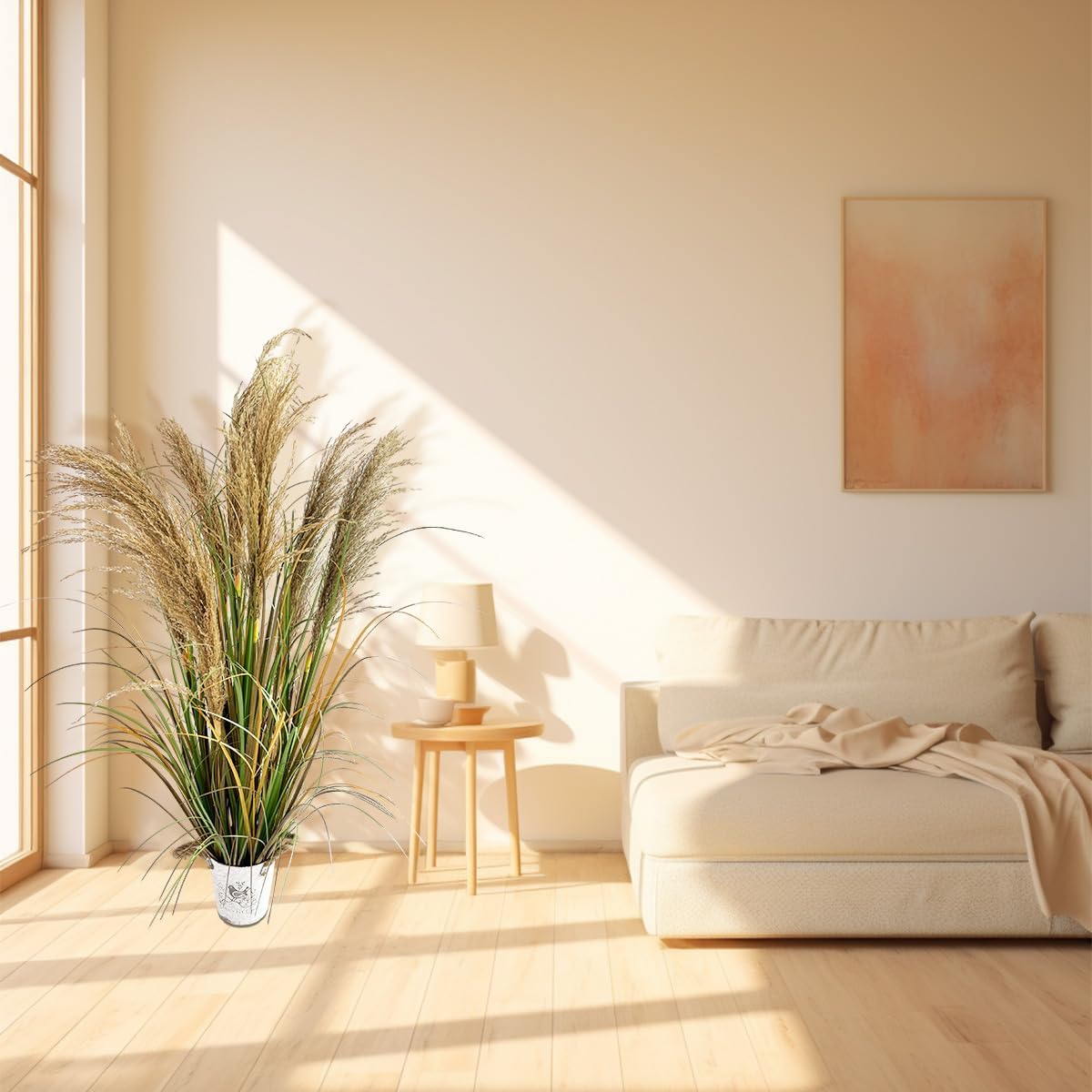 Alonfala 43 Inch Artificial Pampas Grass 2 Pack