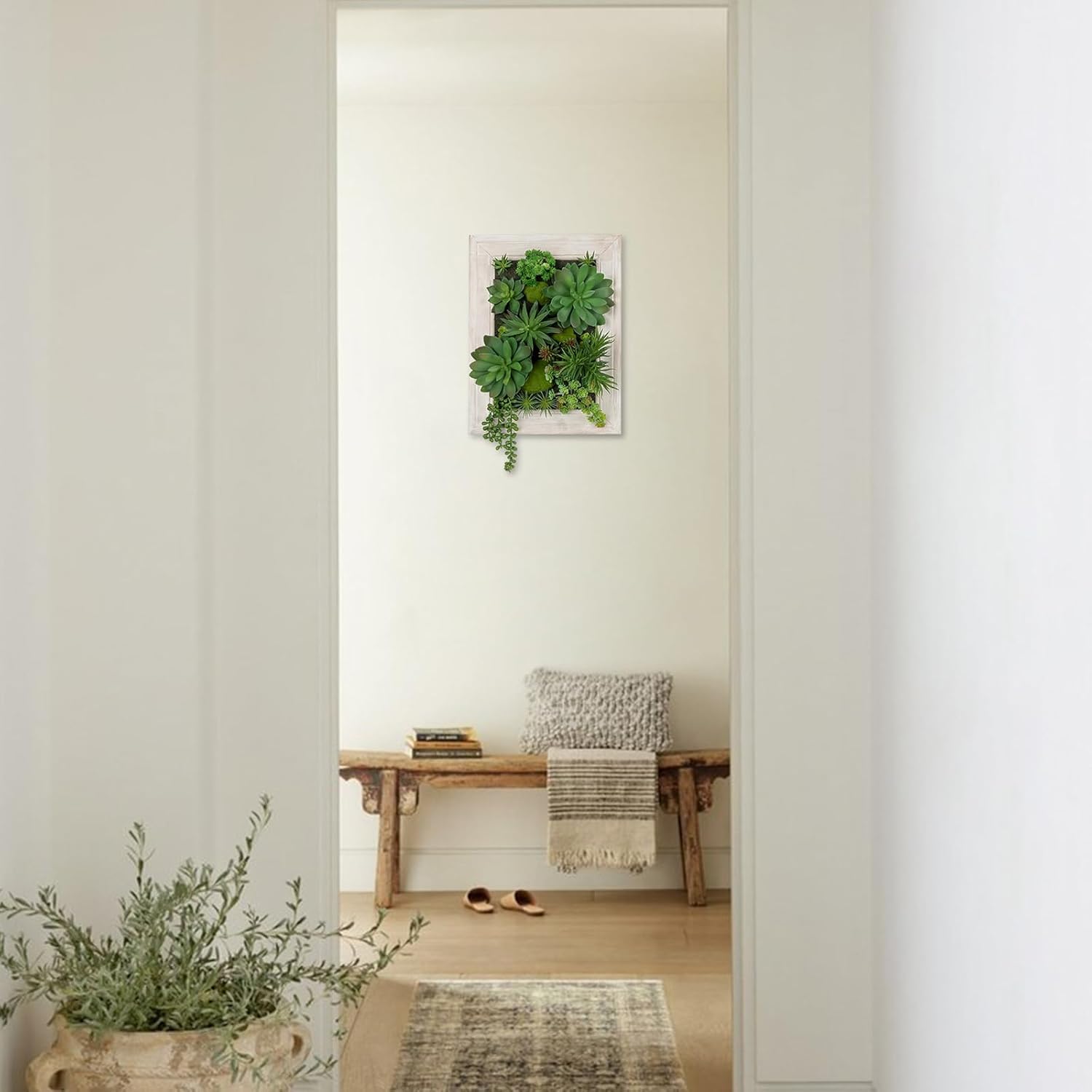 Hollyone Artificial Succulent Hanging Plant Set