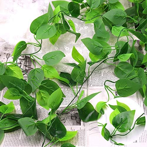 ANZOME Artificial Hanging Ivy Plants 35ft Wall Decor with Basket Included