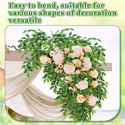 Xinnun 100 Pcs Artificial Italian Ruscus Greenery Stems