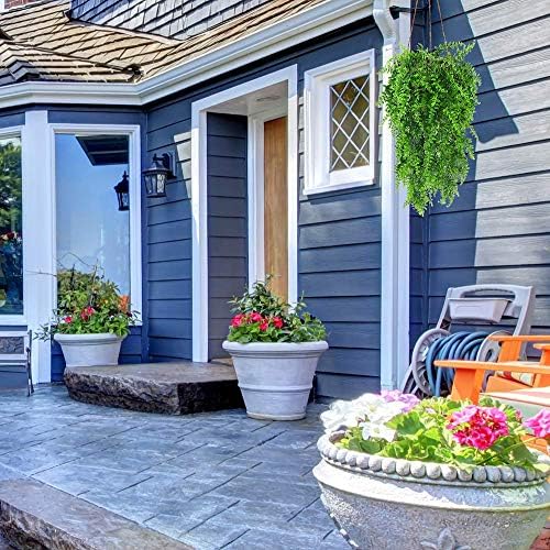 2pcs Artificial Hanging Fern Plants UV Resistant for Indoor Outdoor Dcor