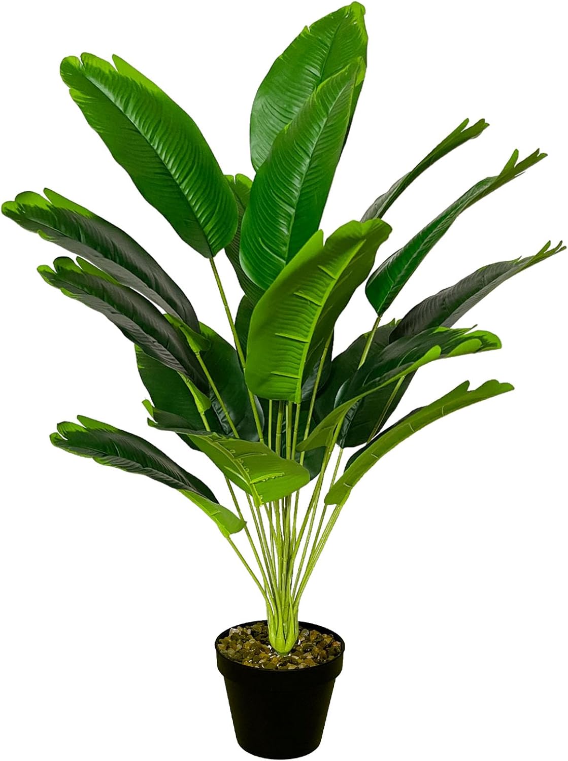 Ozizley Fake Palm Plant Artificial Tree 31 Green Pot Decor