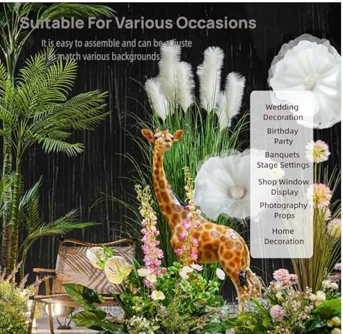 Giant White Flowers for Decor with Stand