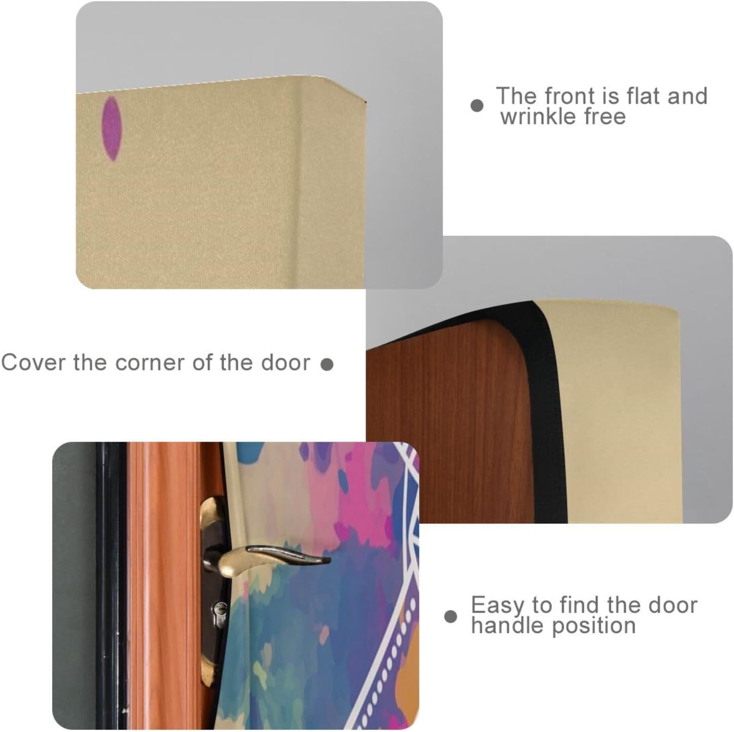 Susiyo Watercolor Elephant Beige Halloween Door Cover 32x79in