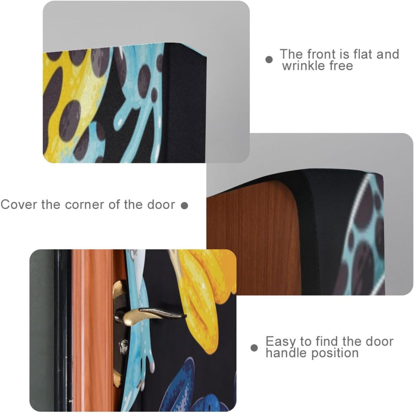 Vivid Tropical Frogs Halloween Door Cover 32x79 in