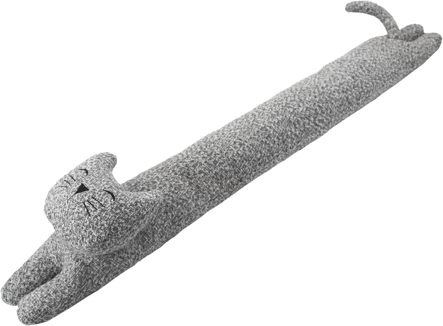 34 Inch Heavy Duty Door Draft Stopper with Gray Cat Design