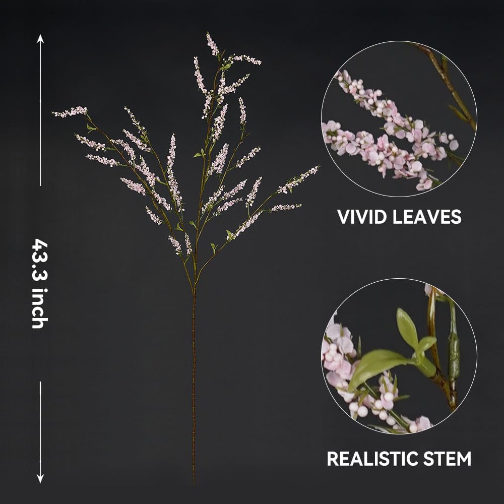 MelorcaGuilla Artificial Plants 3PCS 433 Snow Willow Branches for Vase Decor