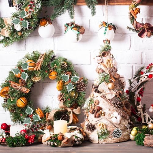 60 Pcs Artificial Green Pine Branches Set