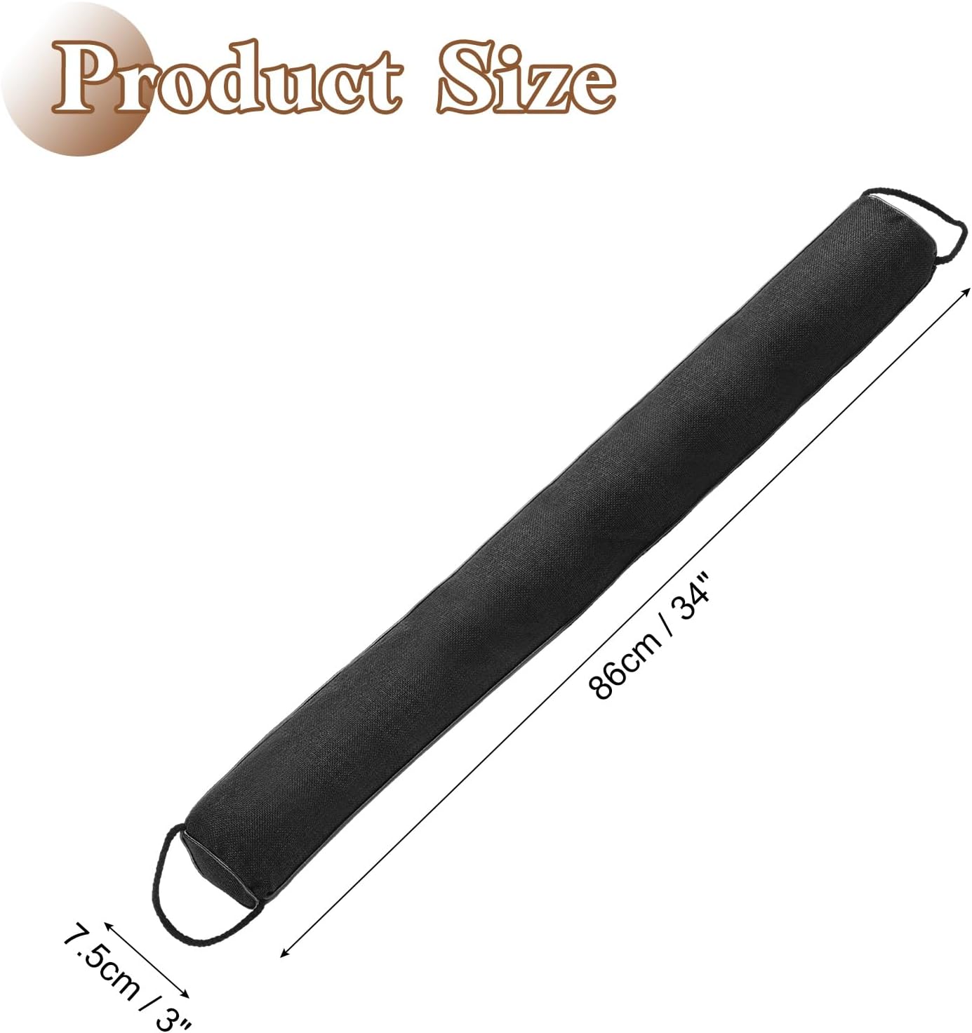 Uxcell Door Sweep 34 x 3 Draft Stopper Black