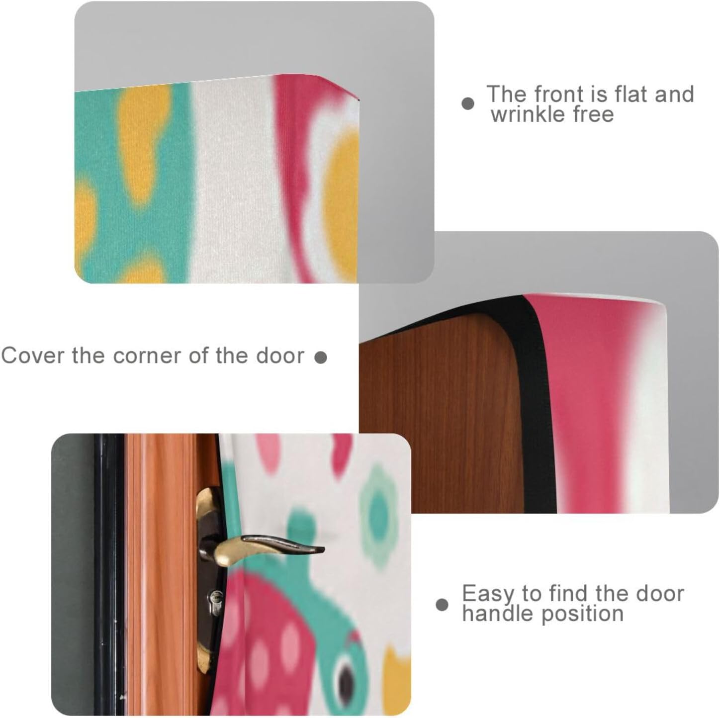 Pink Cute Turtle Halloween Door Cover - 32x79in Stretch Fabric