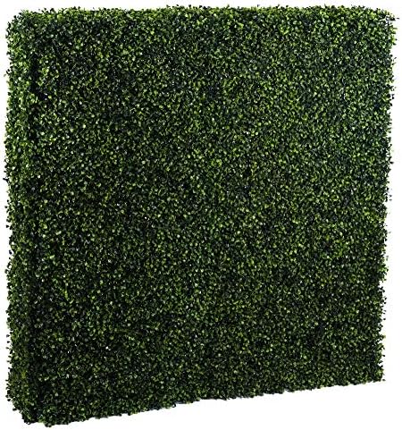 Vickerman Artificial Boxwood Hedge 48x12x48 UV Resistant Indoor Outdoor Decoration