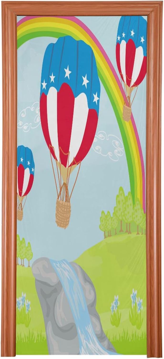 Susiyo Hot Air Balloons Halloween Door Cover
