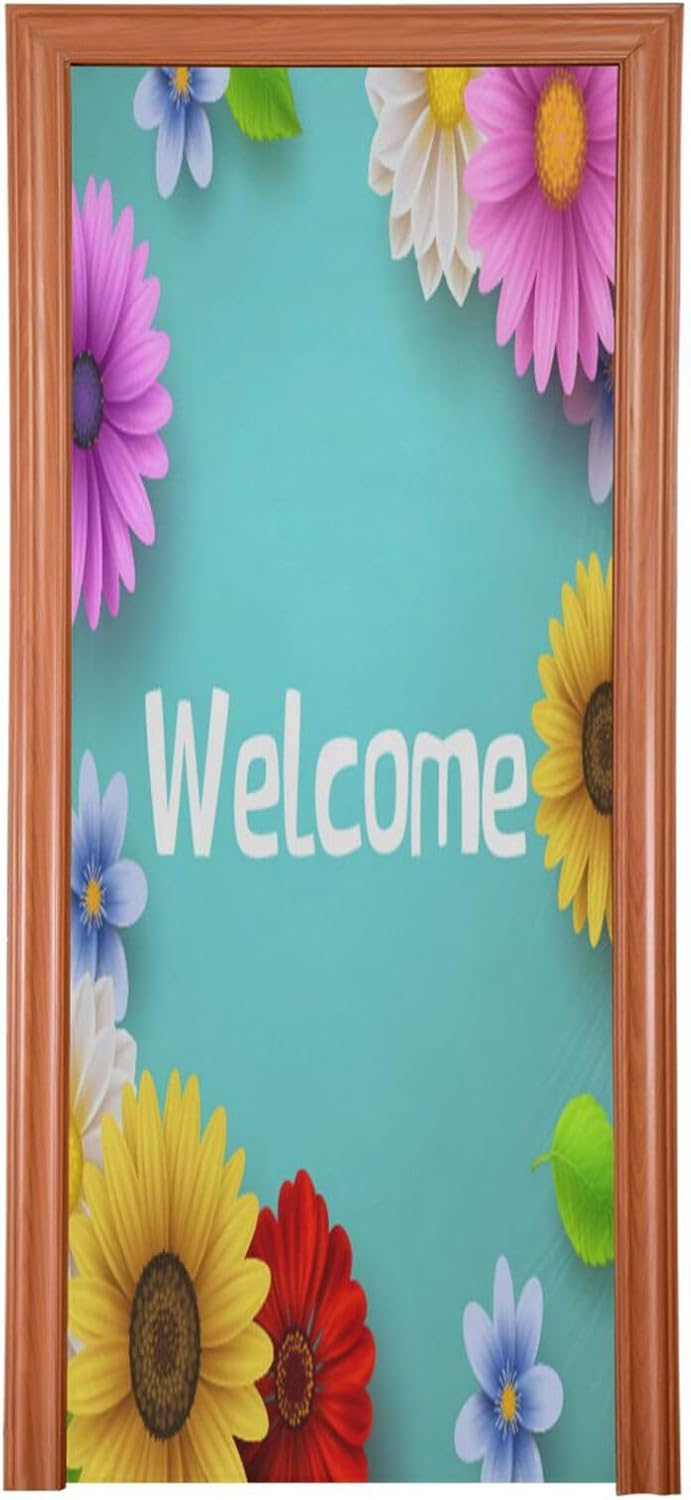 Susiyo Spring Flowers Red Halloween Door Cover