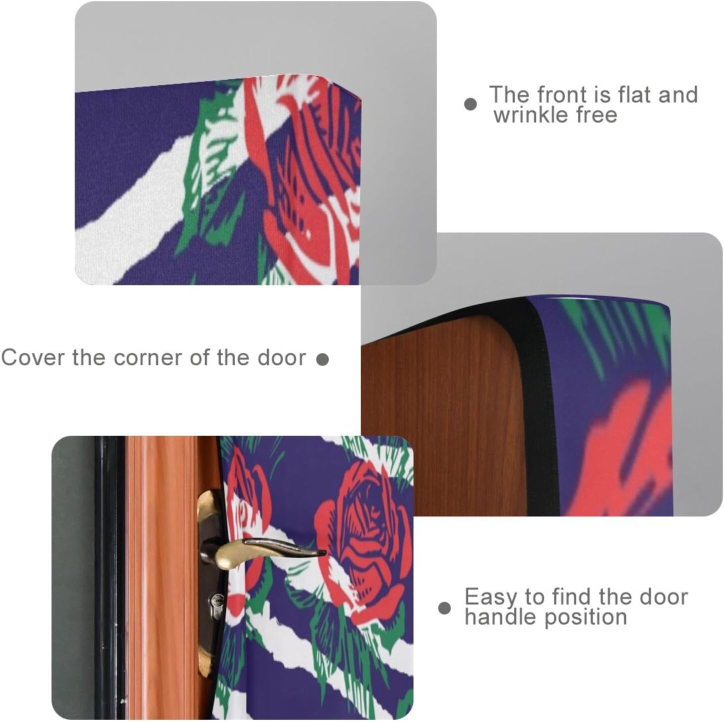 Susiyo Animal Print Rose Halloween Door Cover 32x79 in