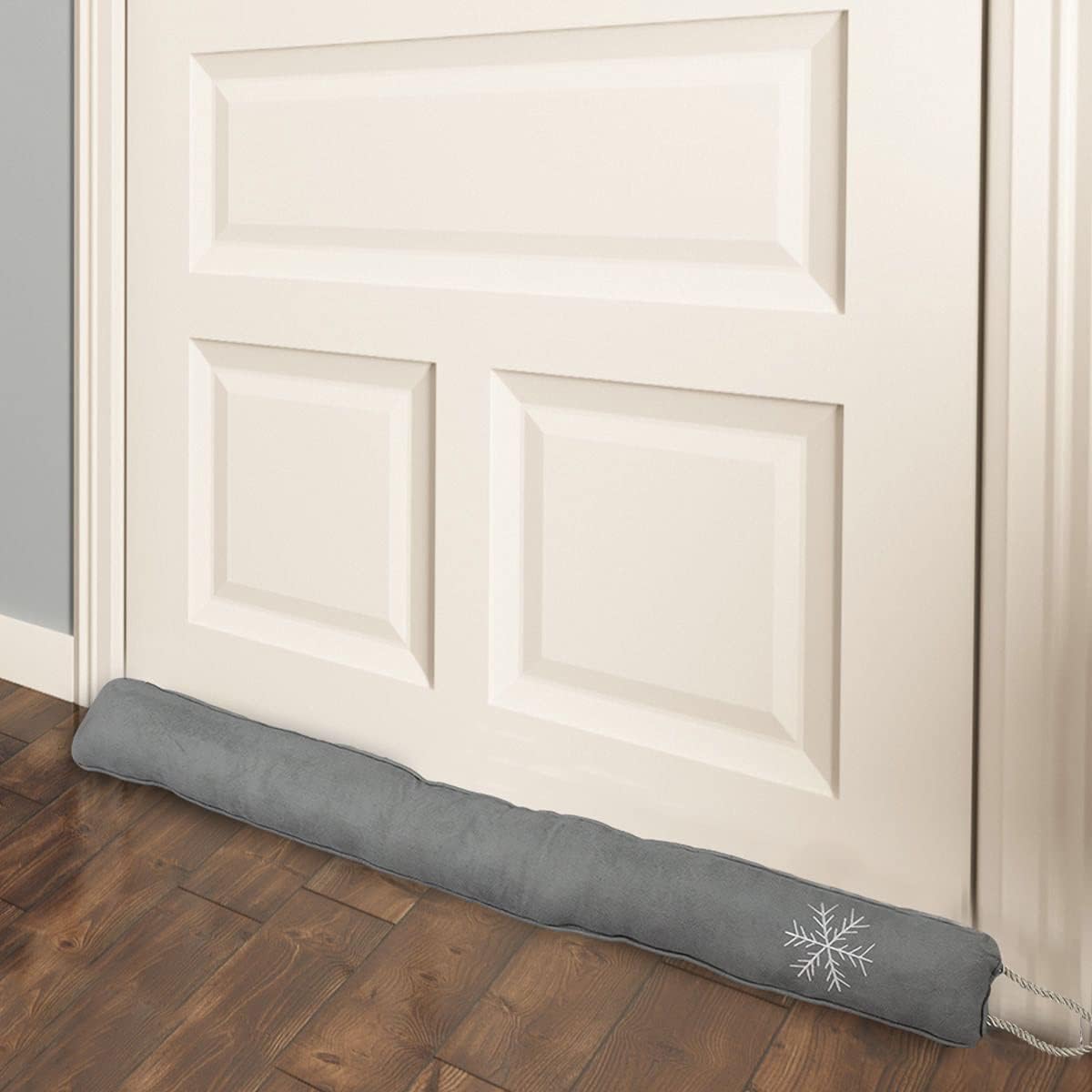 Simply Genius Cold Weather Door Snake Draft Stopper - Gray 36 Inch