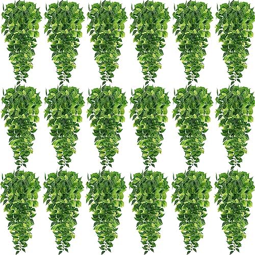 Hoteam 18 Pcs Artificial Hanging Plants Fake Ivy Vines No Basket
