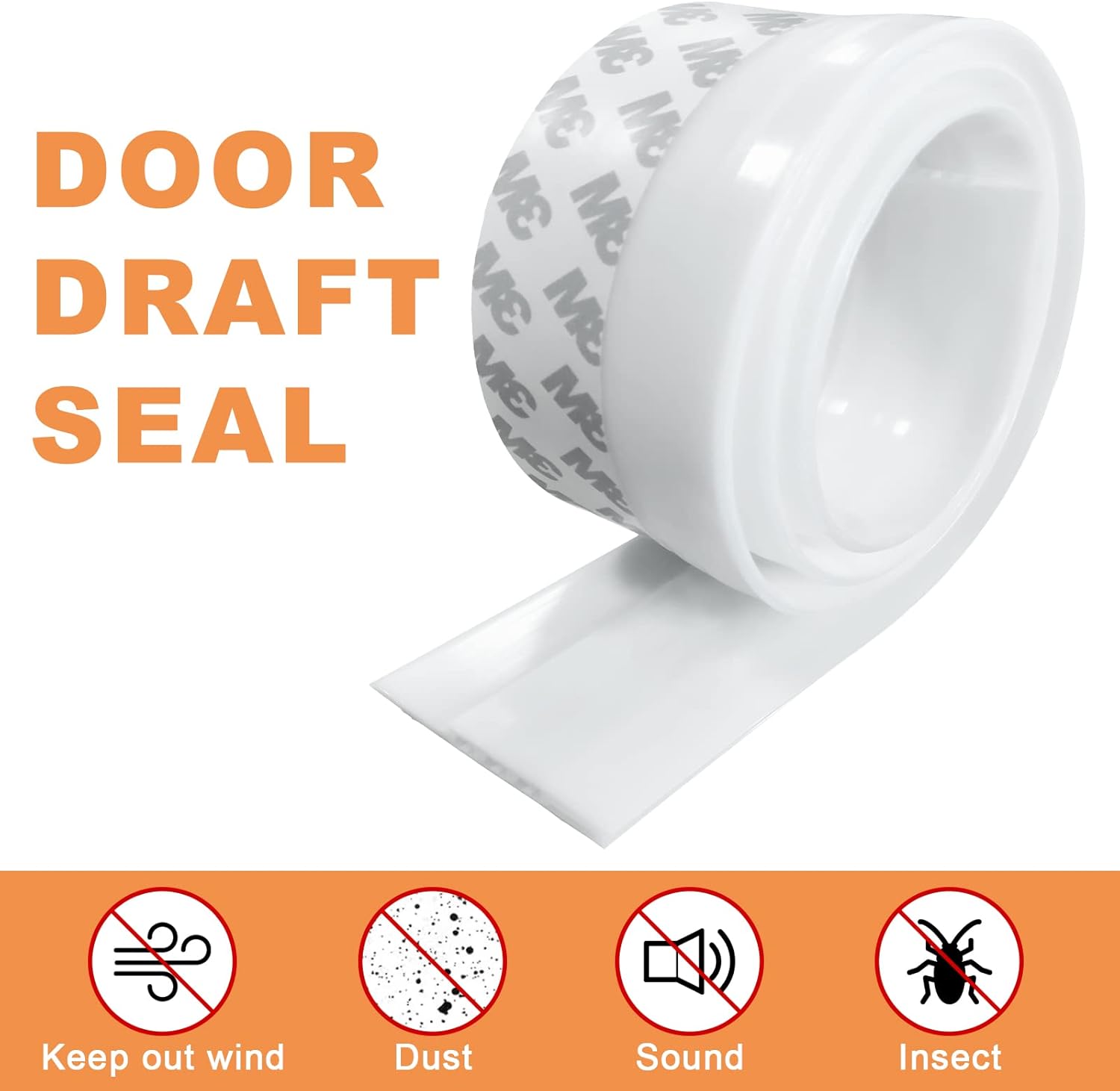 Pehoto Door Draft Stopper 39 Inch Weather Stripping