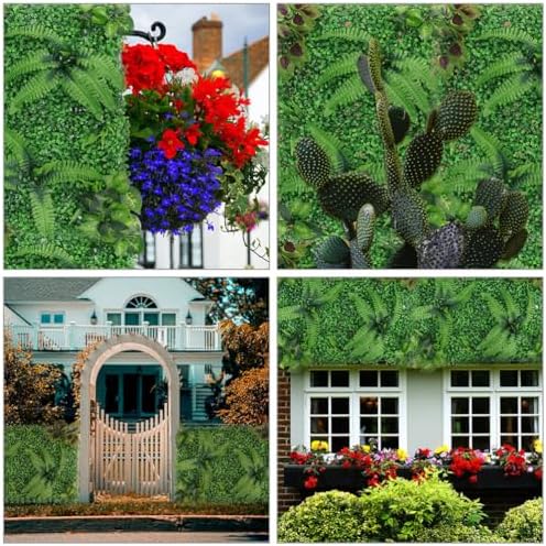 Artificial Plant Wall Panels 2pcs Realistic Hedge for Outdoor Decor Wedding Home