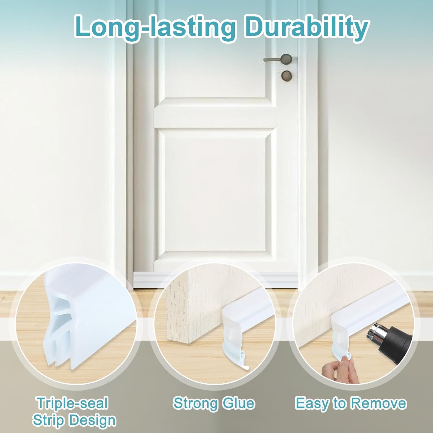 Uxcell Door Draft Stopper Black Gray 66ft x 157in Weather Stripping Seal