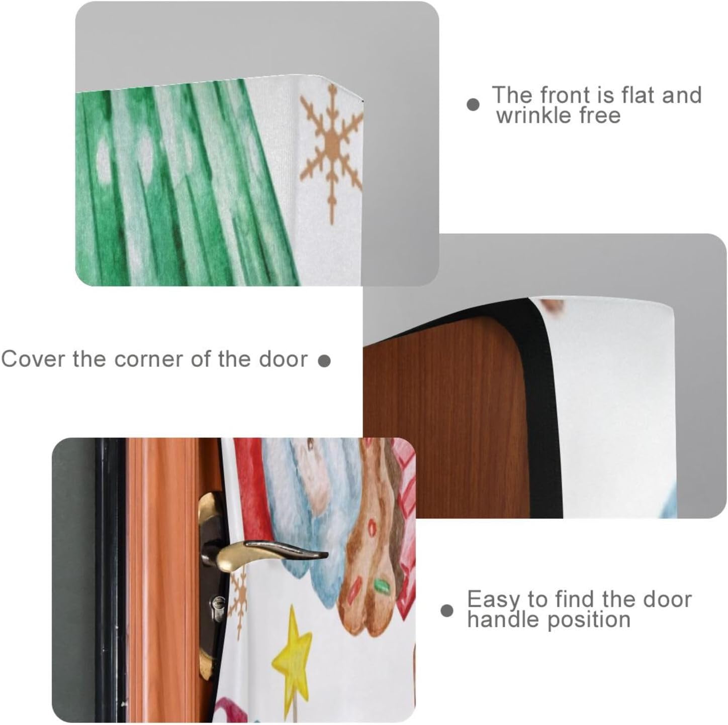 Susiyo Watercolor Christmas Door Cover 32x79 In