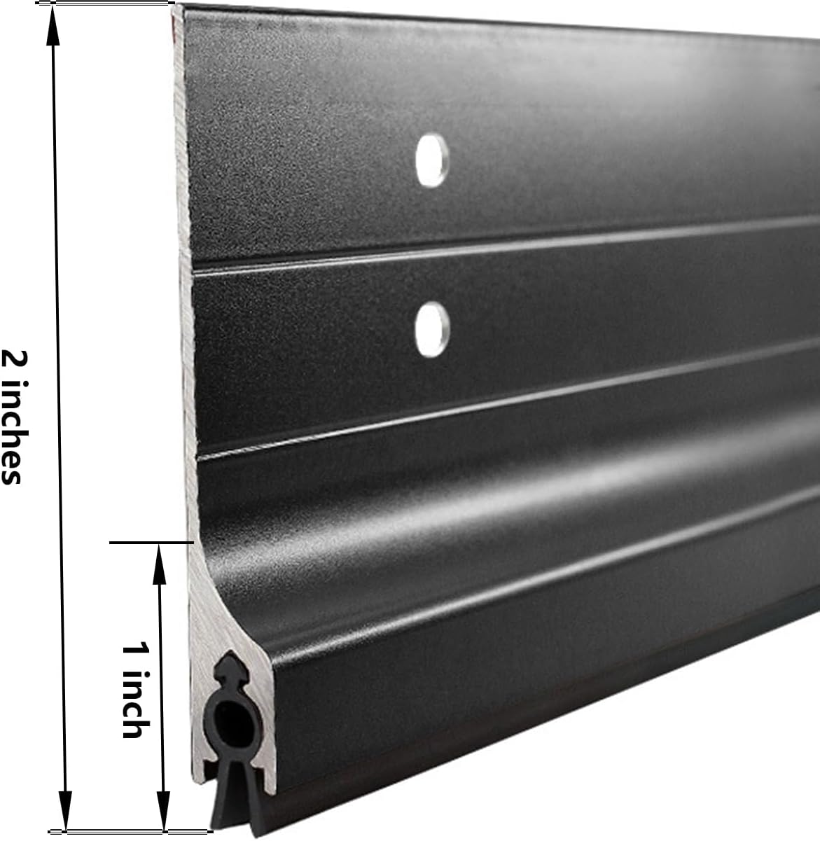 GALOFAY Door Draft Stopper 28 Inches Aluminum Blocker with Rubber Sweep