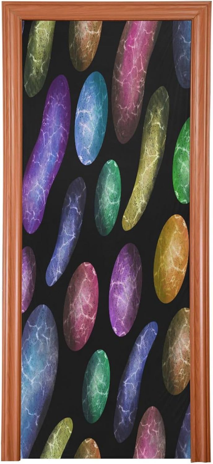 Susiyo Multicolored Marble Door Halloween Cover