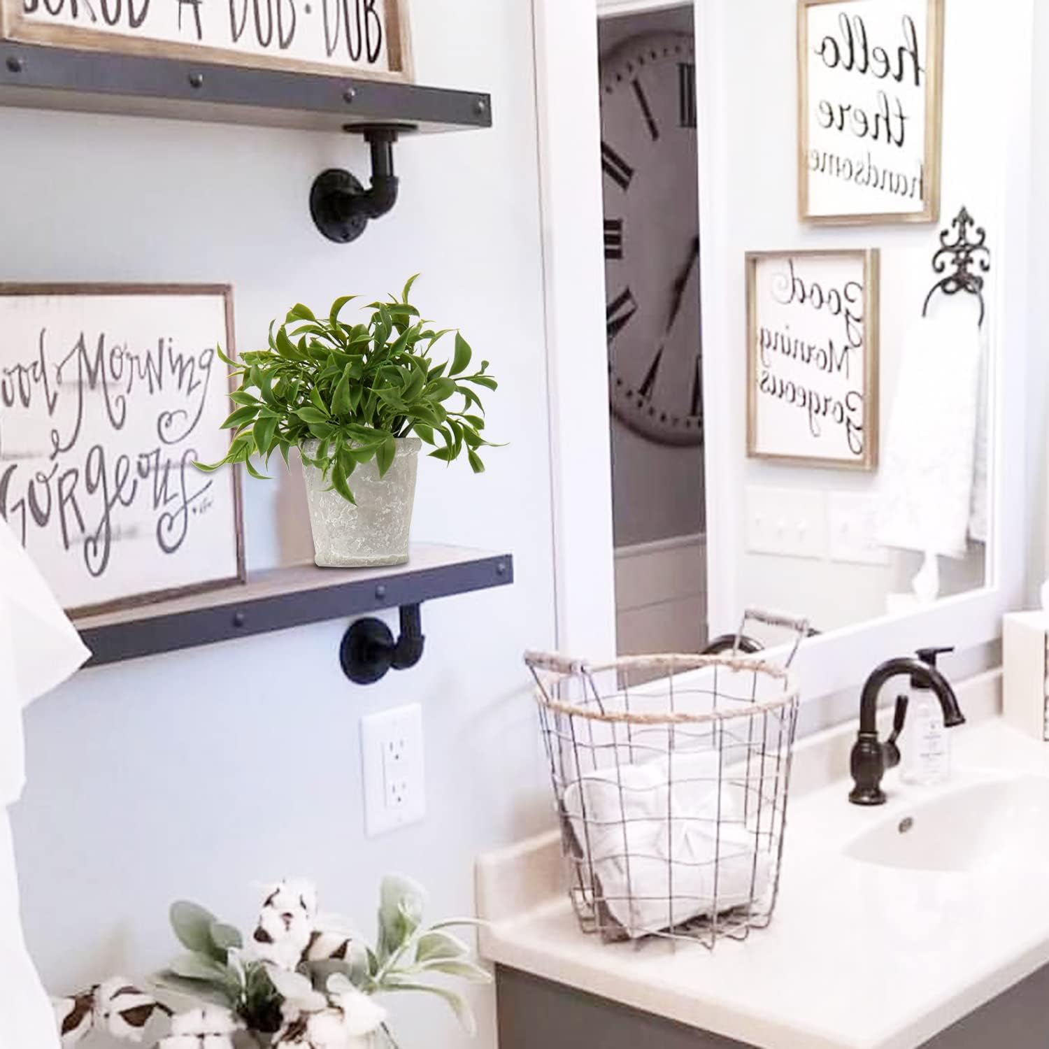 Briful Artificial Plant Set of 3 for Home Office and Living Room Decor