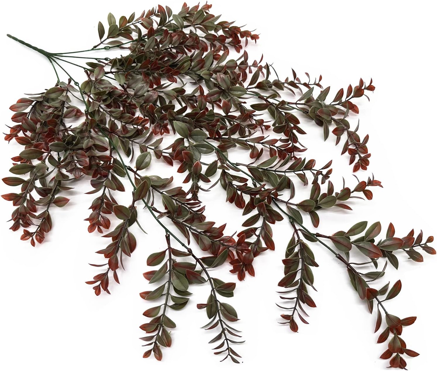 PASYOU Artificial Hanging Ivy 2 Pack Reddish Brown Leaves Plants