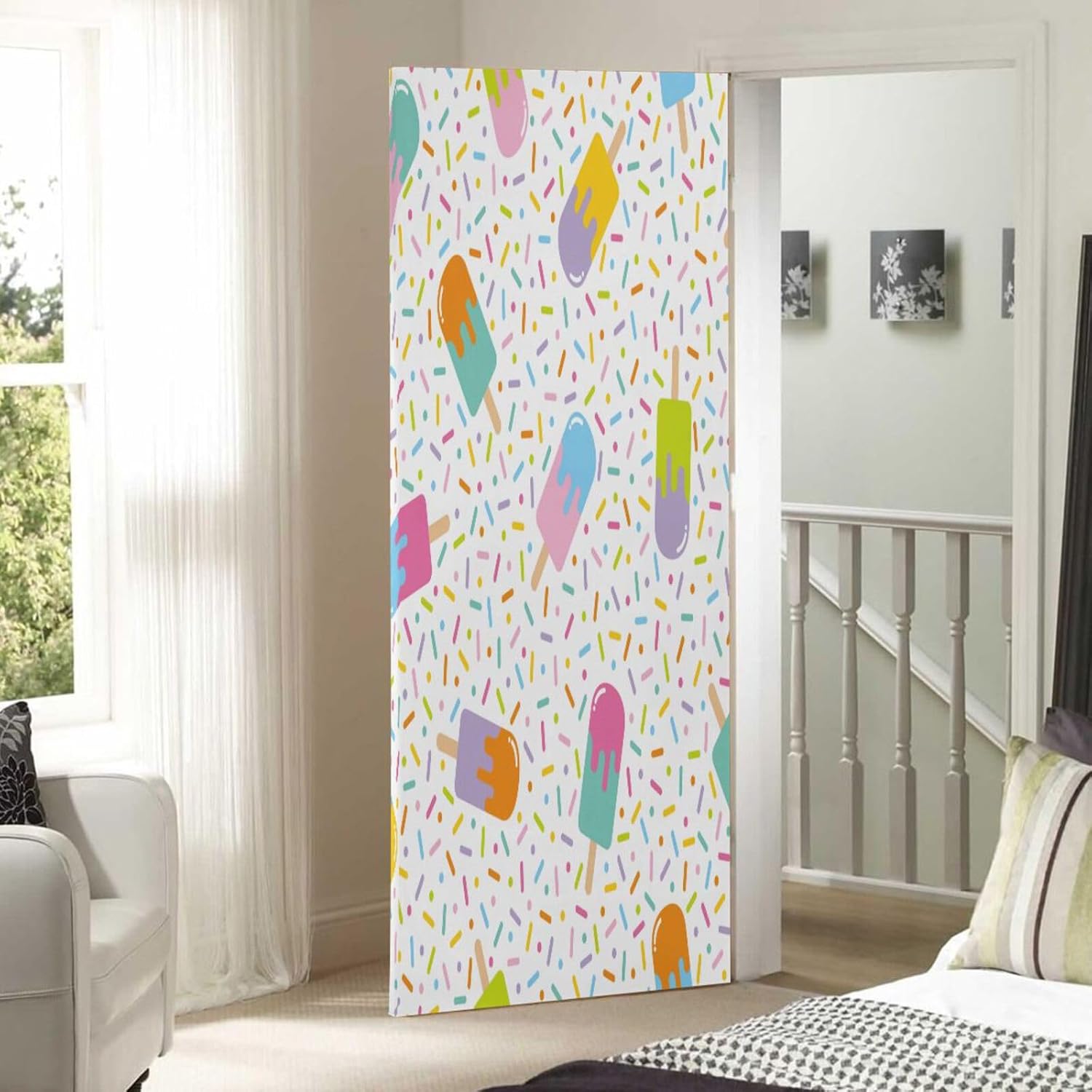 Susiyo Colorful Ice Cream Halloween Door Cover
