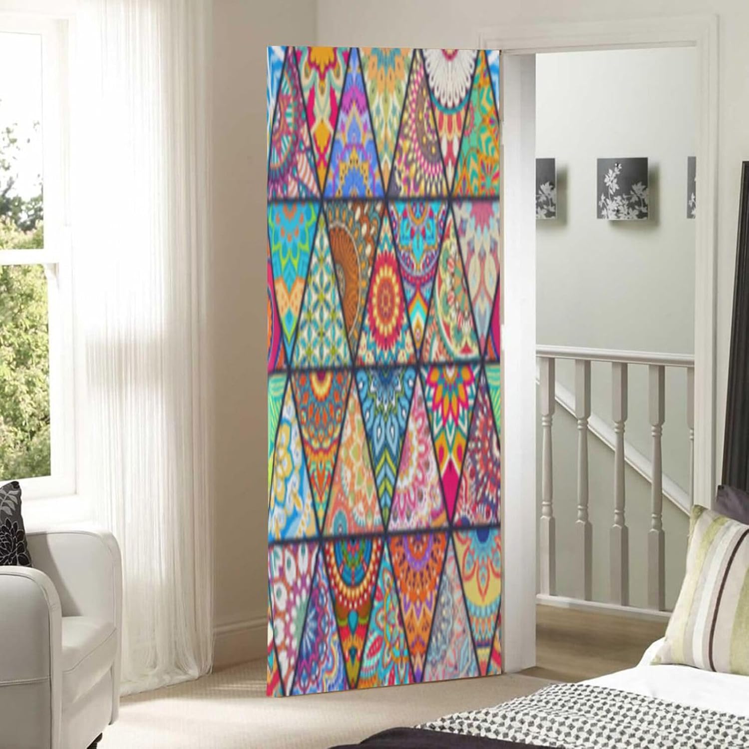 Susiyo Colorful Mandela Halloween Door Cover