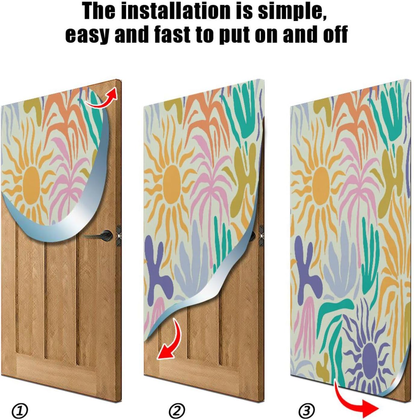Susiyo Tropical Abstract Pattern Halloween Door Cover
