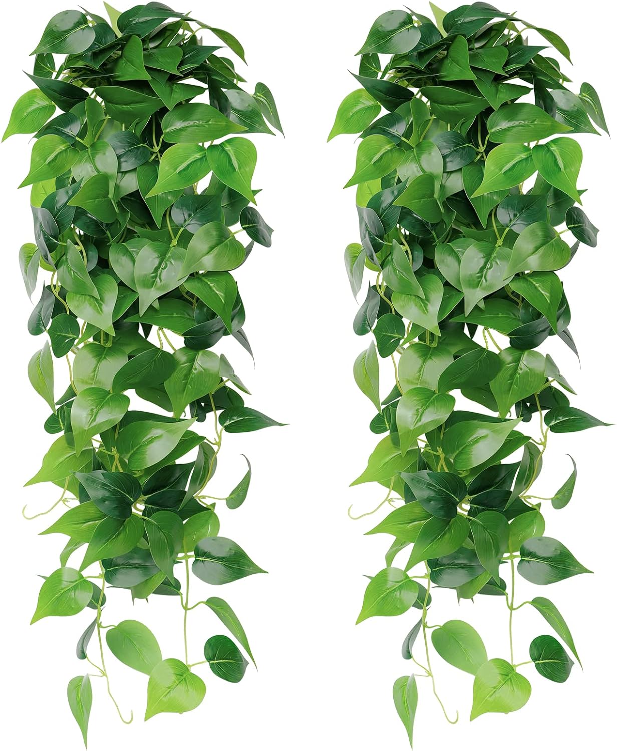 SOMYTING Artificial Hanging Plants 2pcs Faux Ivy Vines Greenery Decor