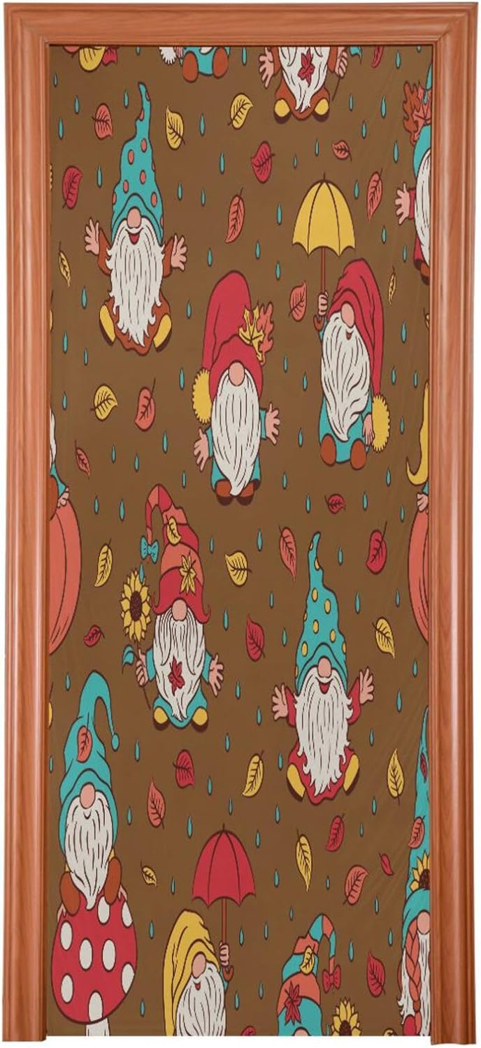 Susiyo Cute Gnomes Fall Halloween Door Cover