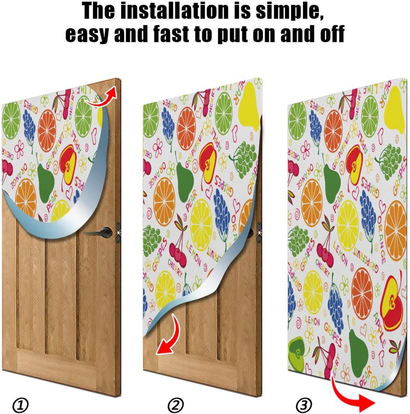 Susiyo Colorful Fruit Lemon Halloween Door Cover