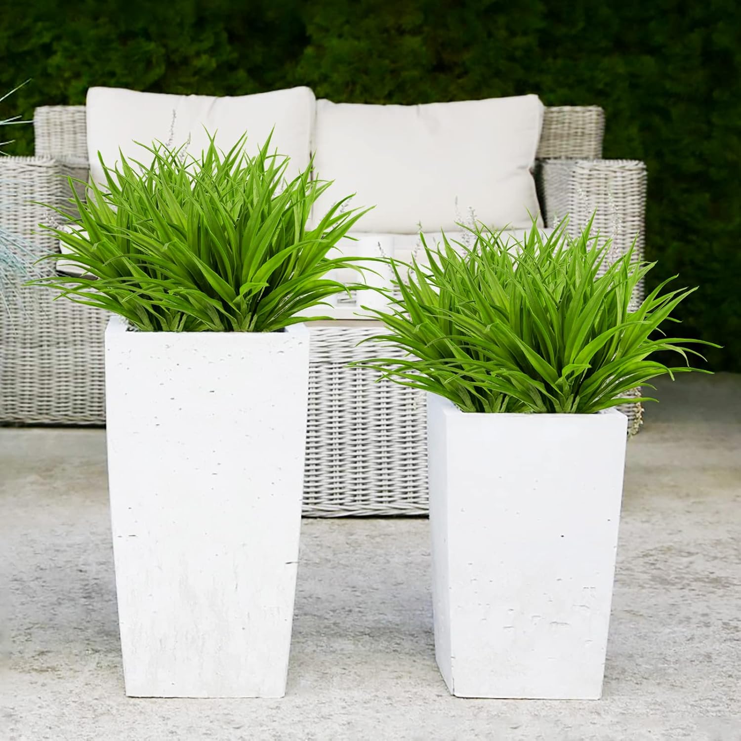 Ruidazon Artificial Grass 12PCS UV Resistant Outdoor Decor Greenery