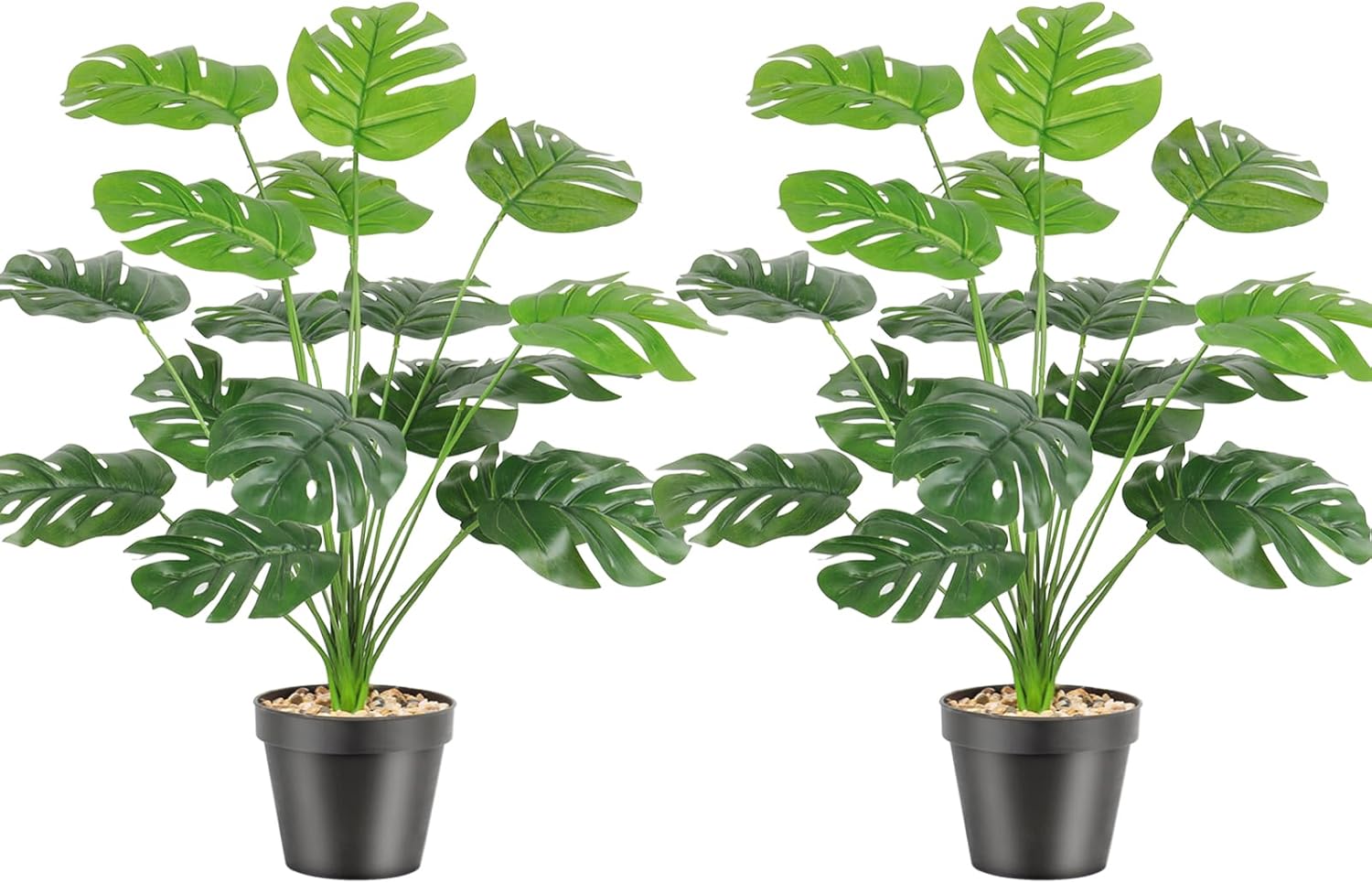 SOMYTING Set of 2 Artificial Tropical Plants in Pots