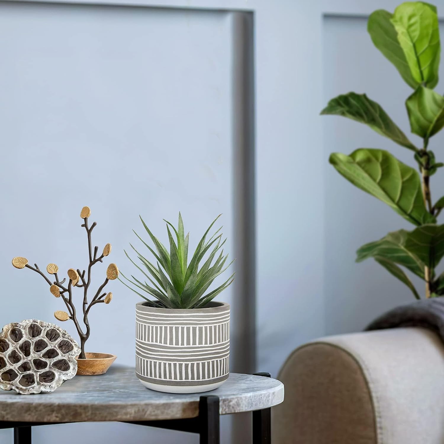 Derekey Artificial Plants Indoor Fake Plants in Pots