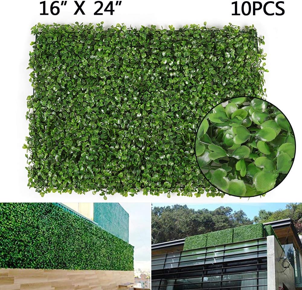 Boshen 10PCS 24x16 Inch Artificial Grass Wall Panels