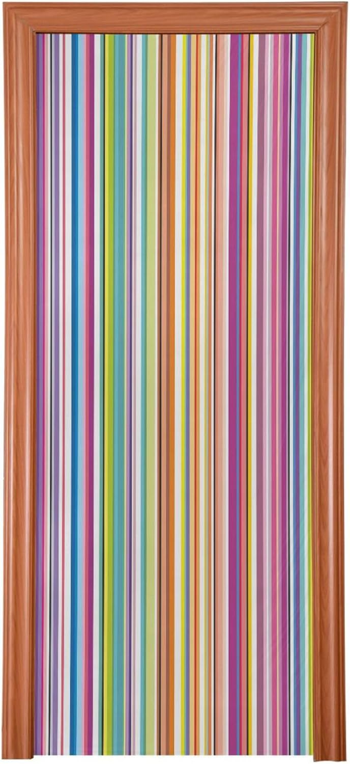 Susiyo Abstract Colorful Striped Halloween Door Cover
